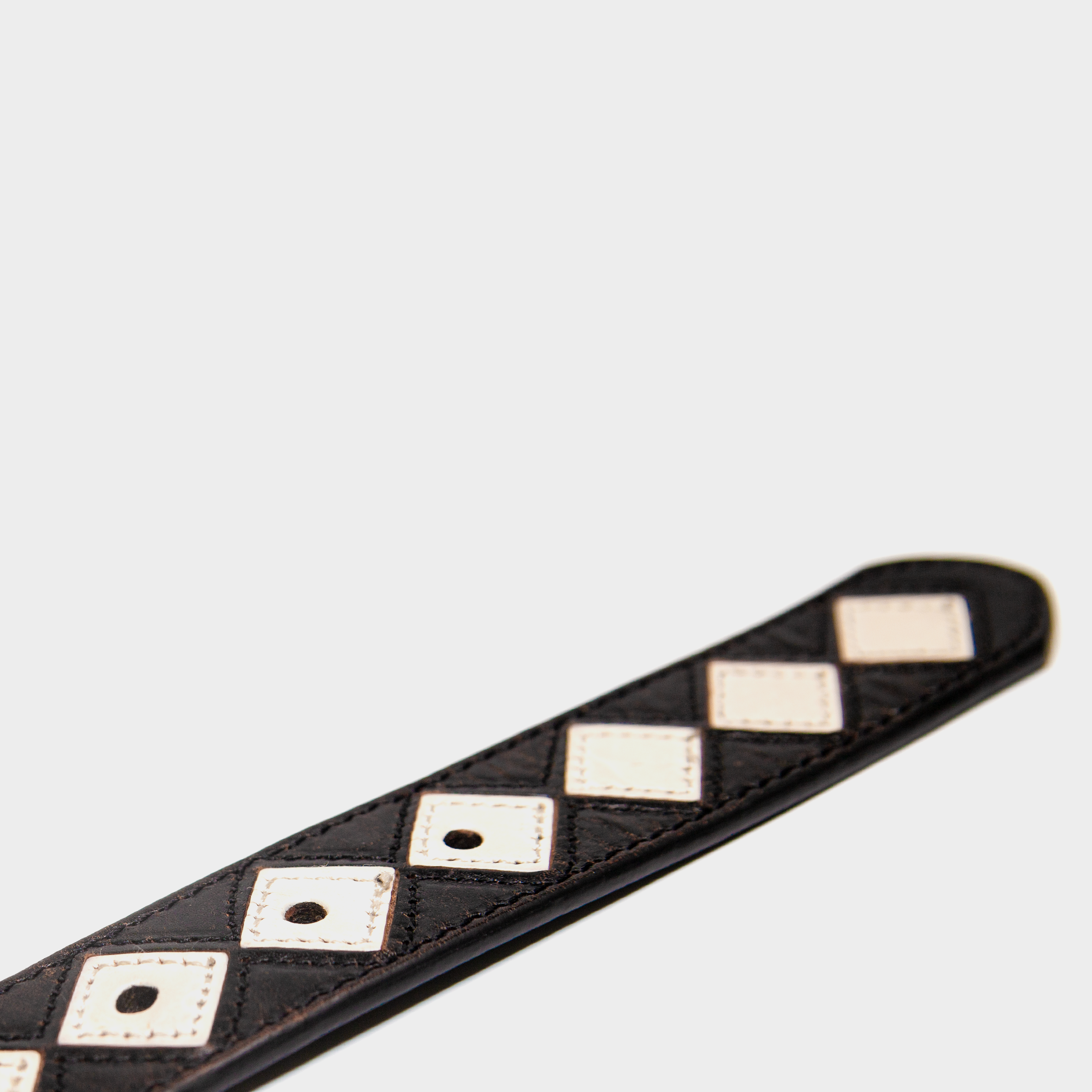 Stussy White Argyle Stitch belt [USED]