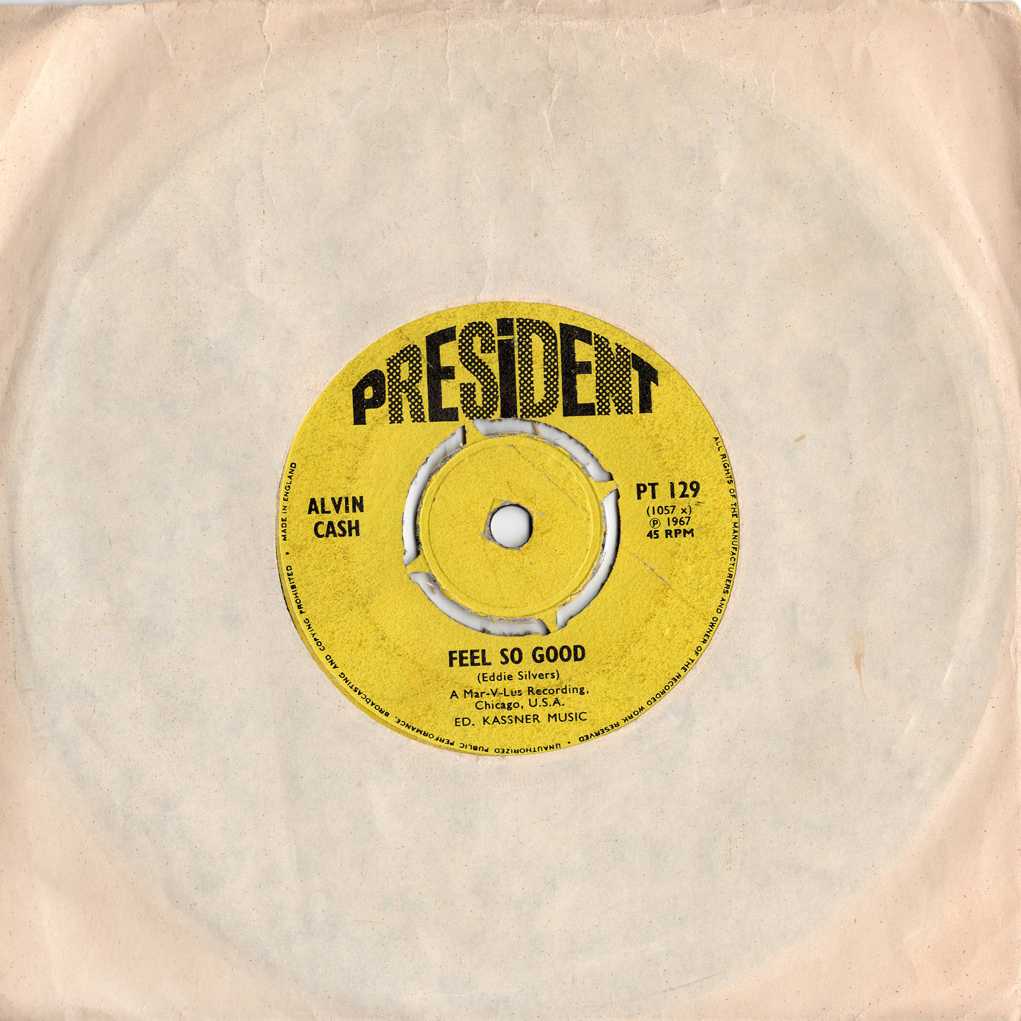 Alvin Cash ‎– Doin' The Ali Shuffle / Feel So Good [USED]