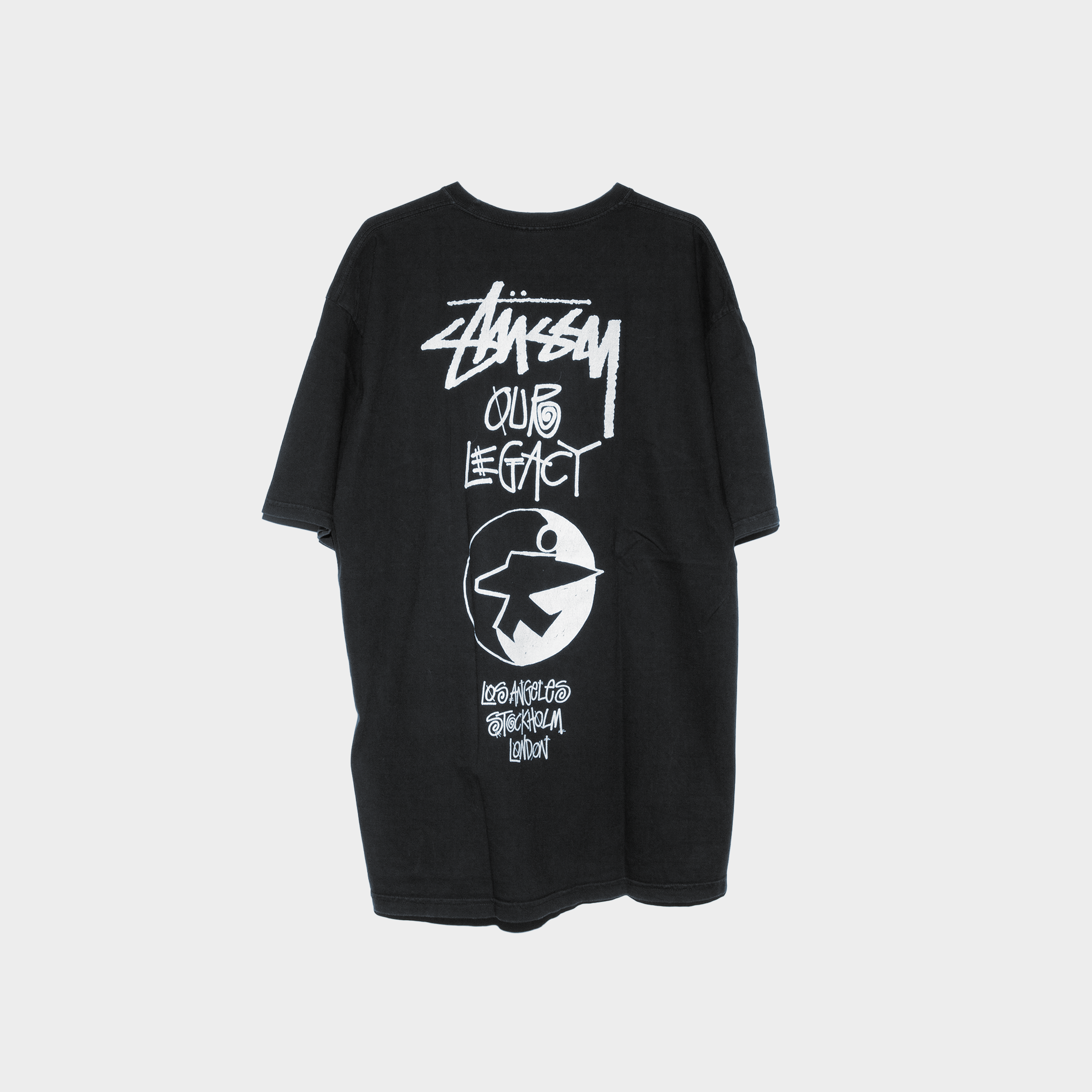 Stussy x Our Legacy Ol Surfman Pigment Dyed Tee black [used]